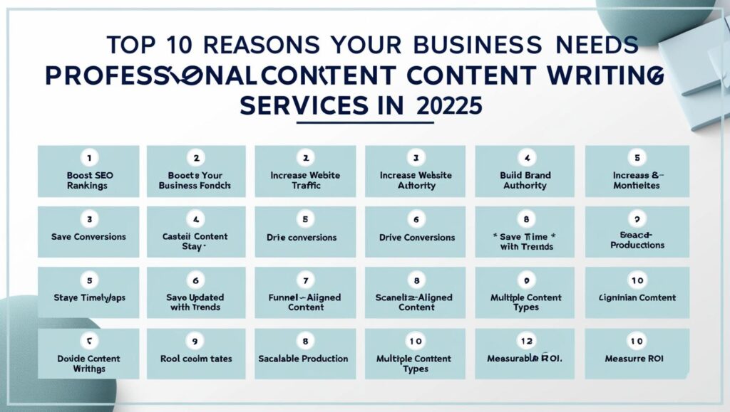 Top 10 Reasons Your Business Needs Professional Content Writing Services in 2025