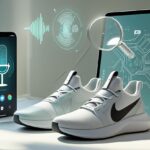 A smartphone using voice assistant and a tablet performing visual search with AI icons, representing the evolution of search in 2025.